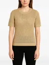 Michael Michael Kors Openwork T-shirt In Nude