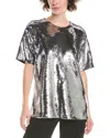 Michael Michael Kors Oversized Tunic Shirt In Silver