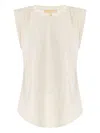 Michael Michael Kors Padded-shoulder Top In White