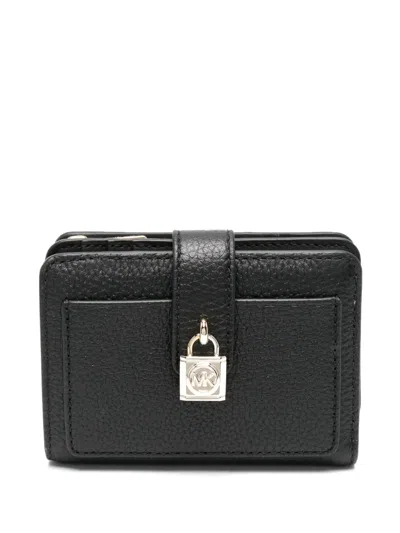 Michael Michael Kors Padlock-detail Wallet In Black