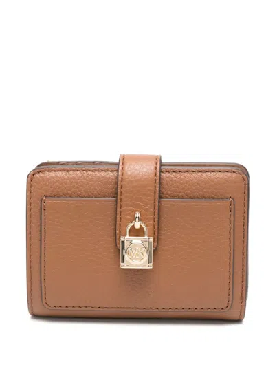 Michael Michael Kors Padlock-detail Wallet In Brown