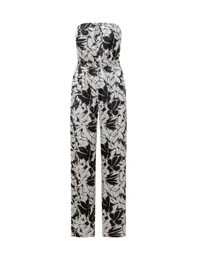 Michael Michael Kors Palm Tie Jumpsuit In Multi