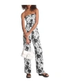 Michael Michael Kors Palm Tree-print Satin Jumpsuit In White