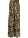 Michael Michael Kors Mid-rise Wide-leg Trousers In Multi