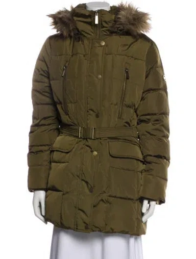 Pre-owned Michael Michael Kors Parka In Green