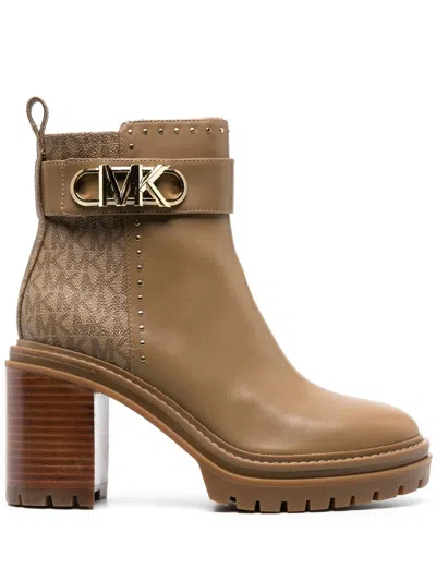 Michael Michael Kors Parker 100mm Lug Bootie In Nude