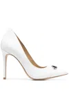 Michael Michael Kors Parker Leather Pumps In Weiss