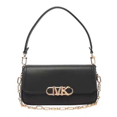 Michael Michael Kors Parker Leather Shoulder Bag In Schwarz