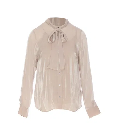 Michael Michael Kors Parole Shirt In Beige
