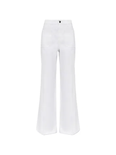 Michael Michael Kors Patch-pocket Flared Trousers In White