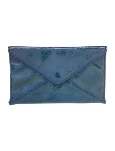 Pre-owned Michael Michael Kors Patent Leather Clutch In Blue