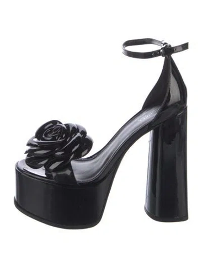 Pre-owned Michael Michael Kors Patent Leather Sandals In Black