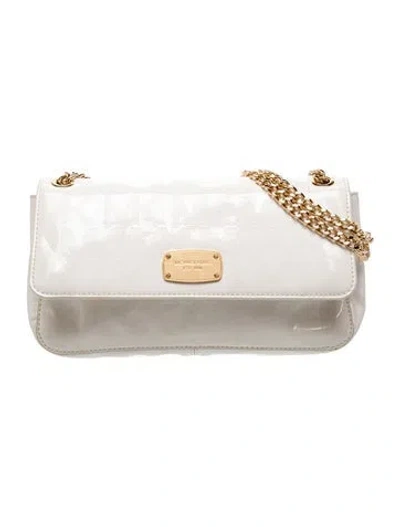 Pre-owned Michael Michael Kors Patent Leather Shoulder Bag In Neutral
