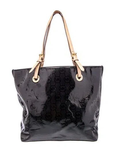 Pre-owned Michael Michael Kors Patent Leather Tote In Black