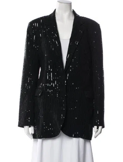 Pre-owned Michael Michael Kors Patterned Blazer In Black/blue