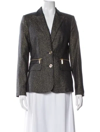 Pre-owned Michael Michael Kors Patterned Blazer In Gold