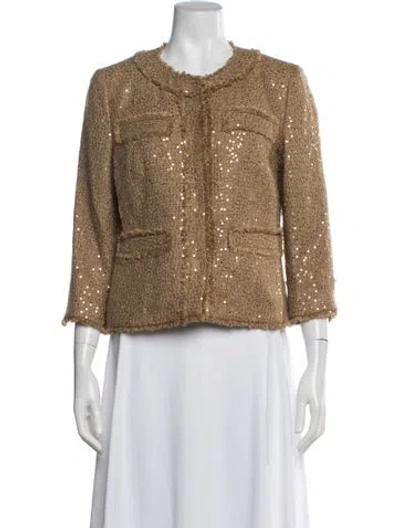 Pre-owned Michael Michael Kors Patterned Jacket In Gold