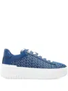 Michael Michael Kors Patterned Sneakers In Blue