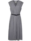 Michael Michael Kors Graphic Stripe Midi Dress