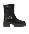 Michael Michael Kors Perry Leather Ankle Boots In Black