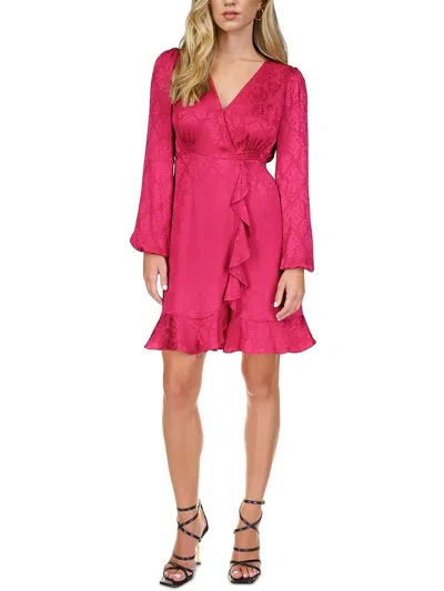Michael Michael Kors Petites Womens Snake Print Jacquard Mini Dress In Multi