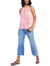 Michael Michael Kors Womens Printed Chiffon Halter Top In Red