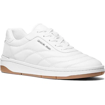 Michael Michael Kors Pia Lace Up Womens Solid Leather Casual And Fashion Sneakers In White