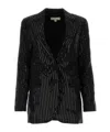 Michael Michael Kors Pinstripe Sequined Suit Coat In Black