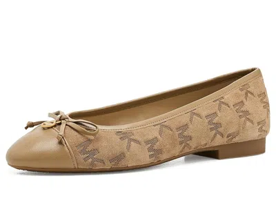Michael Michael Kors Piper Flex Ballet Women's Flat Shoes Burnt Khaki: 8 M In Brown
