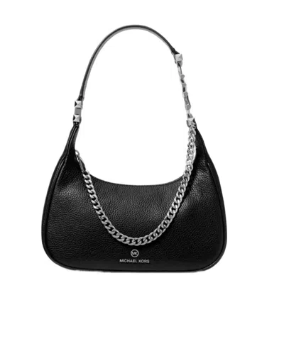 Michael Michael Kors Piper Logo Shoulder Bag In Black