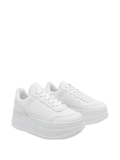 Michael Michael Kors Platform Mini Logo Hayes Trainers In White