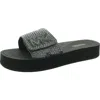 MICHAEL MICHAEL KORS PLATFORM SLIDE WOMENS EMBELLISHED MAN MADE FLATFORM SANDALS