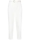Michael Michael Kors Pleated Belted Jeans In White