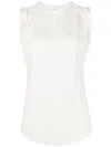 Michael Michael Kors White Sleeveless Top In Neutrals