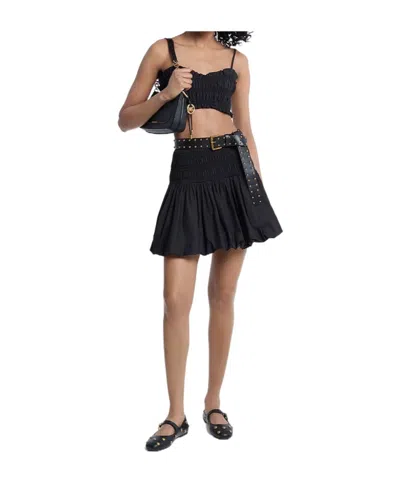 Michael Michael Kors Pleated Bubble Skirt In Black