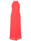 Michael Michael Kors Pleat-detail Wide-leg Jumpsuit In Red