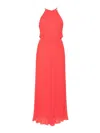 Michael Michael Kors Pleat-detail Wide-leg Jumpsuit In Red