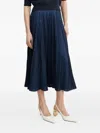 Michael Michael Kors Pleated Midi Skirt In Black