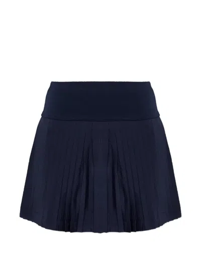Michael Michael Kors Pleated Mini Skirt In Blue