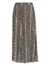 Michael Michael Kors Pleated Snakeskin-print Skirt In Animal Print