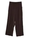Michael Michael Kors Pleated Trousers In Brown
