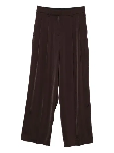 Michael Michael Kors Pleated Trousers In Brown