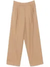 Michael Michael Kors Pleated Wide-leg Trousers In Neutrals