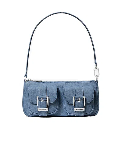 Michael Michael Kors Pochette Zoe Piccola In Denim In Blue