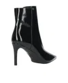 Michael Michael Kors Pointed Faux-leather 120mm Boots In Black