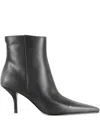 Michael Michael Kors Pointed-toe Leather Boots In Black