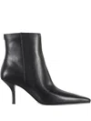 Michael Michael Kors Pointed-toe Leather Boots In Black