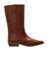 Michael Michael Kors Farren Distressed Boots In Burgundy
