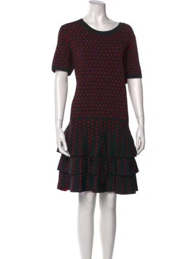 Pre-owned Michael Michael Kors Polka Dot Print Knee-length Dress In Black