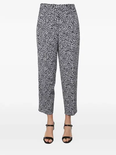 Michael Michael Kors Polka-dot Trousers In Black